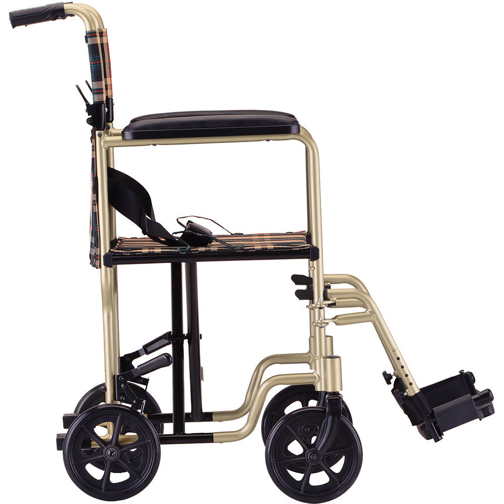 TRANSPORT CHAIR 19" LIGHTWEIGHT PLAID
